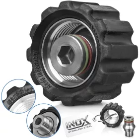   Adaptor profesional din oțel inoxidabil M22x1,5F – 1/4"M, 500 bar, 150°C, pentru accesorii 1/4" la aparate de spălat cu presiune Karcher HD/HDS