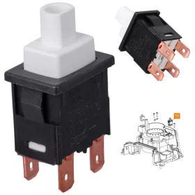   Comutator aspirator cu indicator luminos (LED) Karcher SE 2 / SE 2 Car / SE 5 / SE 5 Car / SE 5 Upholstery / SE 5.100 / SE 6 Signature Line / SE 6.100, piesă originală Karcher 9.477-021.0, dimensiuni 15 x 21 x 40 mm