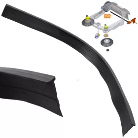   Lama posterioară din cauciuc pentru măturătoare Karcher S 6 / S 6 Twin, 550×35 mm, piesă originală, nouă, cod 5.032-098.0