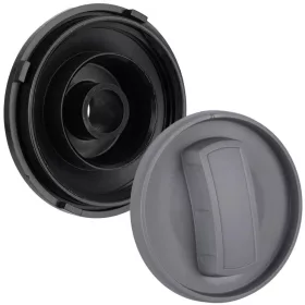   Suport lateral perie Karcher S4 Twin 2-în-1 pentru măturătoare manuală Karcher S4 / S4 Twin / S4 Twin Plus / S4 Twin 2-în-1, piesă de schimb originală, set complet cu disc filetat și capac de închidere, înlocuiește cod piesă 5.625-021.0