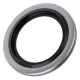 Șaibă de etanșare metal–cauciuc pentru șurub ochet filetat 1/2", dimensiuni 21,54 × 28,58 × 2,50 mm, oțel galvanizat cu garnitură din cauciuc