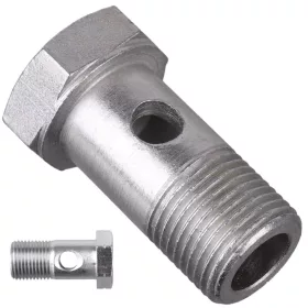   Șurub olandez trecător tubular 1/4", lungime 35 mm, din oțel galvanizat pentru conexiuni cu ochi filetat (tip banjo), cu trecere de fluid