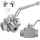 Robinet Industrial cu Bilă cu 3 Căi, Tip L, 1/2", 400 bar