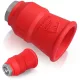 Suport duză 1/4" din oțel inoxidabil AISI 303 cu înveliș din cauciuc, roșu, pentru lance și duze cu filet 1/4", compatibil Karcher/WAP/EHRLE/BKF, pentru spălătorii auto self-service MTM NHS45