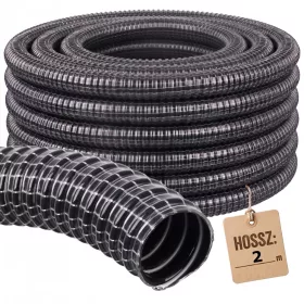 DN32 Megerősített flexi szívótömlő, gégecső 2 méteres kiszerelésben - 32mm belső átmérő