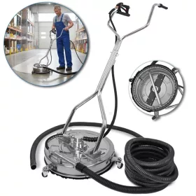   Perie profesională T-RACER 18" (45 cm) pentru terase și pardoseli, cu aspirare apă, furtun evacuare 10 m, 275 bar, 1800 l/h, 90°C, racord 1/4"