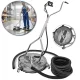 Perie profesională T-RACER 18" (45 cm) pentru terase și pardoseli, cu aspirare apă, furtun evacuare 10 m, 275 bar, 1800 l/h, 90°C, racord 1/4"