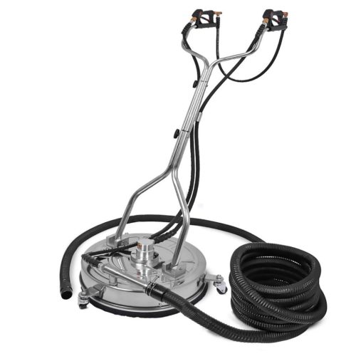 Cap profesional curățare pavaj T-RACER 18" INOX, 275 bar, 600–1800 l/h, aspirare automată apă, racord 1/4", duze 065, furtun evacuare 10 m