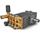 Pompă axială profesională cu arbore principal, supapă de deviere BY-PASS integrată, 24 l/min, 155 bar, ax 24 mm, 1450 rpm, 7,5 kW, 3 pistoane ceramice, cap din alamă forjată pentru spălător cu presiune înaltă