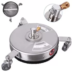   Perie profesională INOX 304 T-RACER 12" (30 cm) pentru pavaj și terase, max. 275 bar, 40 l/min, 90°C, duze 2×025, racord interior 1/4"