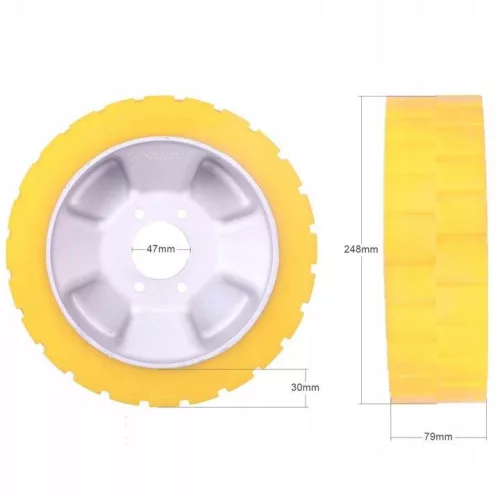 Eredeti HAKO Kerék Hakomatic és Scrubmaster Gépekhez, 248x79 mm