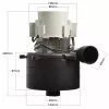 Szívómotor 24V 600W, 3-turbinás, Hako súrológépekhez