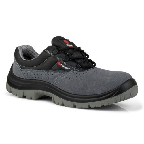 Pantofi de protecție KAPS3 Velur S1P, piele velur gri, talpă poliuretan, bombeu de oțel 200 J, 45