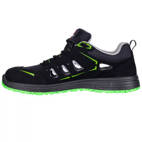 Pantofi de protecție ITALO 1 S1PS, material textil și microfibră ventilate cu caracteristici ESD