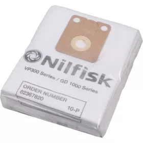   Sac Filtru Sintetic Original Nilfisk pentru Seria VP300 și GD1000 - Pachet de 10 bucăți (N82367820)