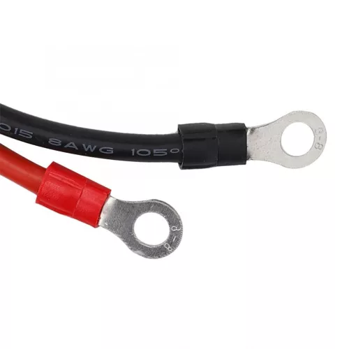 Conector Baterie 50A cu Cablu M8, 600V, 30cm, Plastic