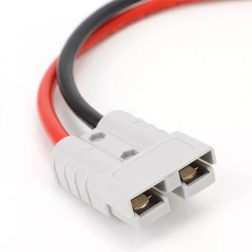 Conector Baterie 50A cu Cablu M8, 600V, 30cm, Plastic