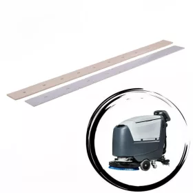   Set de Gume de Absorbție pentru Nilfisk SC500 / SC2000 / SCRUBTEC R 253 - Material Natural, Dimensiuni Precise
