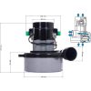 Motor de Aspirație Amatek 116513-13, 36V, 700W, 3 Turbine, Compatibil pentru Diverse Modele