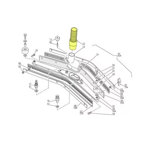 Furtun de Aspirație Apă Murdară Comac Abila 2010 Compatibil cu Modelele 42, 45, 50, 52 (209470)