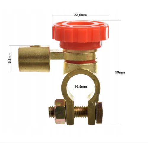 Comutator pentru Baterie din Zinc, Tip Lateral, cu Protecție Anti-descărcare și Anti-furt