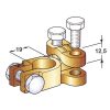 Conectori Universali din Alamă pentru Baterie 500A (Set de 2 bucăți, Compatibil cu Stâlpi de 17mm+ și 19mm-, Diametru Maxim Fir Conector 8mm, Interval de Temperatură de Funcționare -40°C până la +90°C)