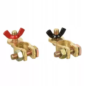   Conector Universal din Alamă pentru Baterii Auto, Capacitate Maximă 500A, Compatibil cu Stâlpi Standard