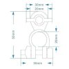 Conector Universal din Alamă pentru Baterii Auto, Capacitate Maximă 500A, Compatibil cu Stâlpi Standard