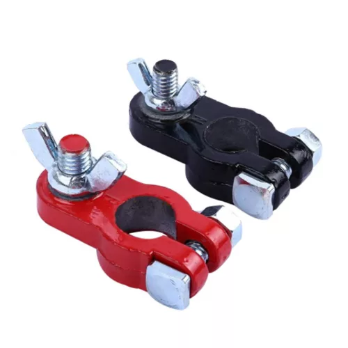 Conector Universal pentru Baterie 500A, Material Zinc, Compatibil cu Stâlpi Standard (17mm+ și 19mm-), Interval de Temperatură -40°C până la +90°C