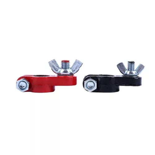 Conector Universal pentru Baterie 500A, Material Zinc, Compatibil cu Stâlpi Standard (17mm+ și 19mm-), Interval de Temperatură -40°C până la +90°C