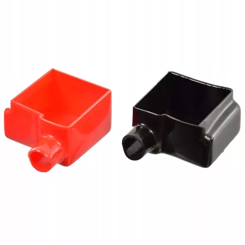Capac Conector Baterie din Cauciuc Polipropilenic, 55x55x30 mm, pentru Șuruburi Unghiulare