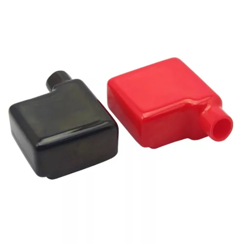 Capac Conector Baterie din Cauciuc Polipropilenic, 55x55x30 mm, pentru Șuruburi Unghiulare