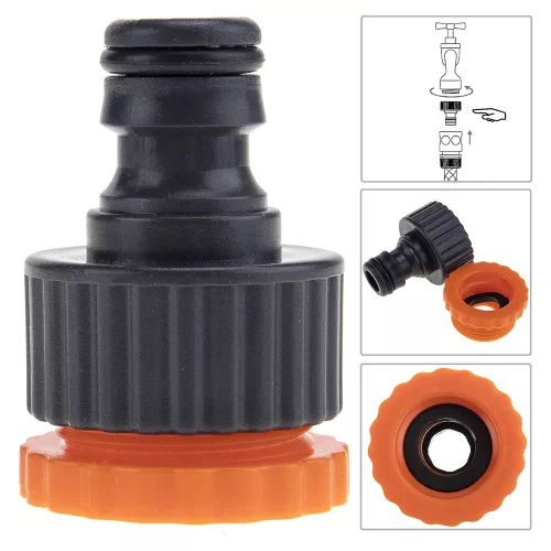 Adaptor Conector Furtun 3/4" 1/2" din Material Plastic pentru Conexiuni Standard de Grădină