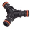 Conector Rapid "Y" pentru Furtun de Grădină, din Material Plastic Rezistent, cu 3 Conectori Rapizi