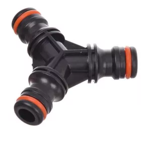   Conector Rapid "Y" pentru Furtun de Grădină, din Material Plastic Rezistent, cu 3 Conectori Rapizi