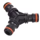 Conector Rapid "Y" pentru Furtun de Grădină, din Material Plastic Rezistent, cu 3 Conectori Rapizi