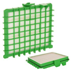   Filtru HEPA Antialergic pentru Aspirator Rowenta, Model PL-MA-044, Dimensiuni 152mm x 137mm x 20mm, Material Plastic și Celuloză