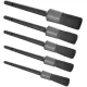 Set de Pensule din Plastic Negru pentru Curățarea Mașinii - 5 Bucăți, Perii Duritate Medie, Dimensiuni Variate