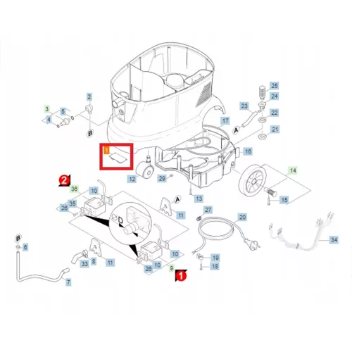 Componentă Electronică Compatibilă pentru Karcher Puzzi 8/1 C și ProPuzzi 400 (4.682-103.0)