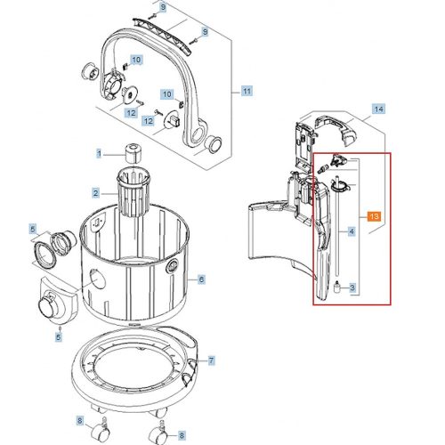 Conductă de Transfer pentru Aspiratoare Karcher SE 3001, SE 4001, SE 4002 (9.012-383.0)