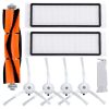 Set Perii Microfibră pentru Aspirator Robot Xiaomi Mi Roborock S50 S51 S55 - 4x Perii Laterale, 1x Cilindru Cauciuc/Păr, 2x Filtre, 1x Instrument de Curățare