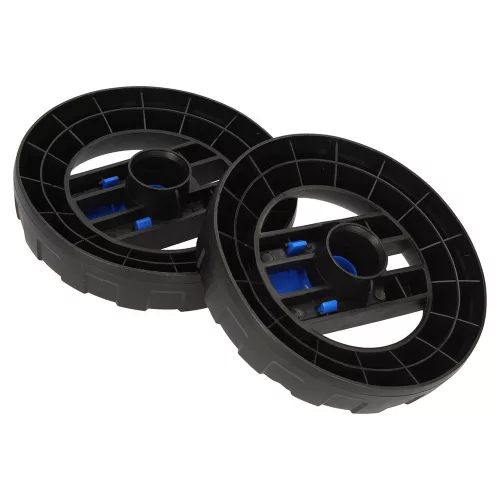 Set 2 Roți pentru Aspiratoare Nilfisk Buddy II și Multi II, Diametru 140mm, Diametru Exterior Fixare 35mm, Lungime Ax Fixare 76mm