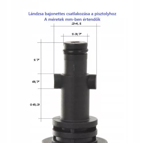 Lance de Extensie Originală Nilfisk G5 (405 mm) cu Conector Bajonetă (128500075) - Fără Duze