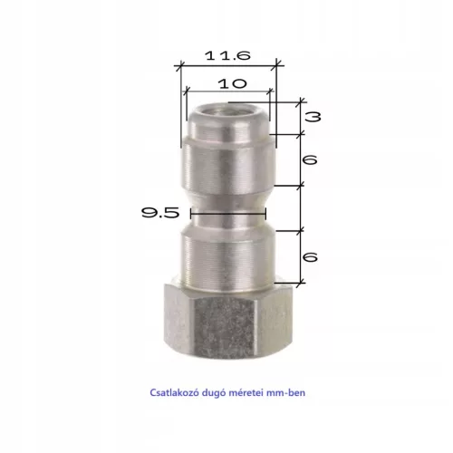 Conector Rapid 1/4" cu Filet Interior pentru Spălătoare cu Presiune Înaltă, din Oțel Inoxidabil INOX