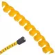 Spirală de Protecție Elastică Galbenă pentru Cabluri și Furtunuri, Diametru 16-26 mm, Material Polipropilenă, Vândută la Metru