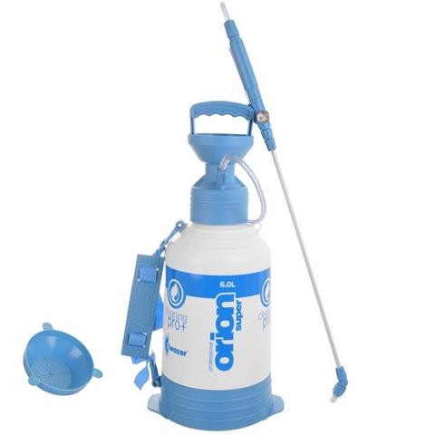 Pulverizator Manual de Presiune 6 Litri, Rezistent la Substanțe Chimice, Cu Furtun Rotativ și Manometru