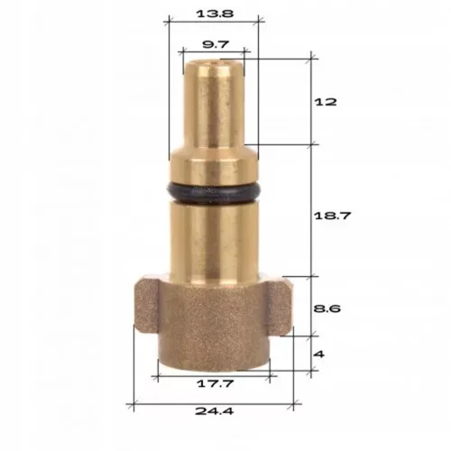 Adaptor Bajonetes din Alamă pentru Transformare 1/4"F Compatibil cu Nilfisk, Stihl RE și Husqvarna pentru Spălătoare cu Presiune