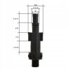Adaptor cu Baionetă din Plastic 1/4" pentru Conectare la Spălătoare cu Presiune Black&Decker și Bosch AQT