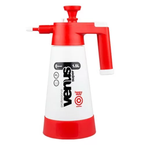 Pulverizator Rezistent la Acizi Kwazar Venus 1,5L cu Valvă de Siguranță și Duza Reglabilă