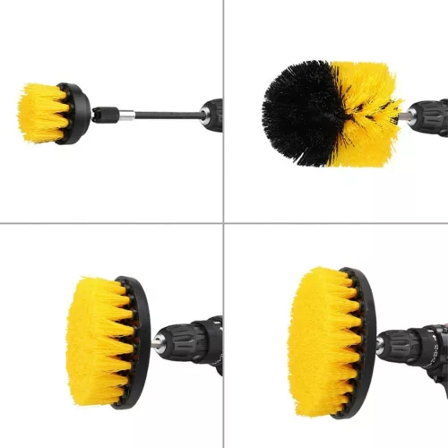Set de Perii de Curățare pentru Utilizare Rapidă, Compatibil cu Diverse Suprafațe, cu Cadru din Plastic, Duritate Medie, Lungime Peri 25 mm